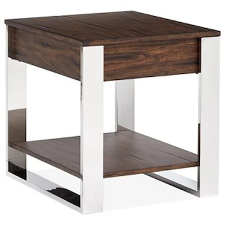 Contemporary End Table with Storage Drawer